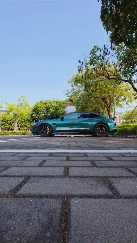 Poster for A model car transforms into a real car